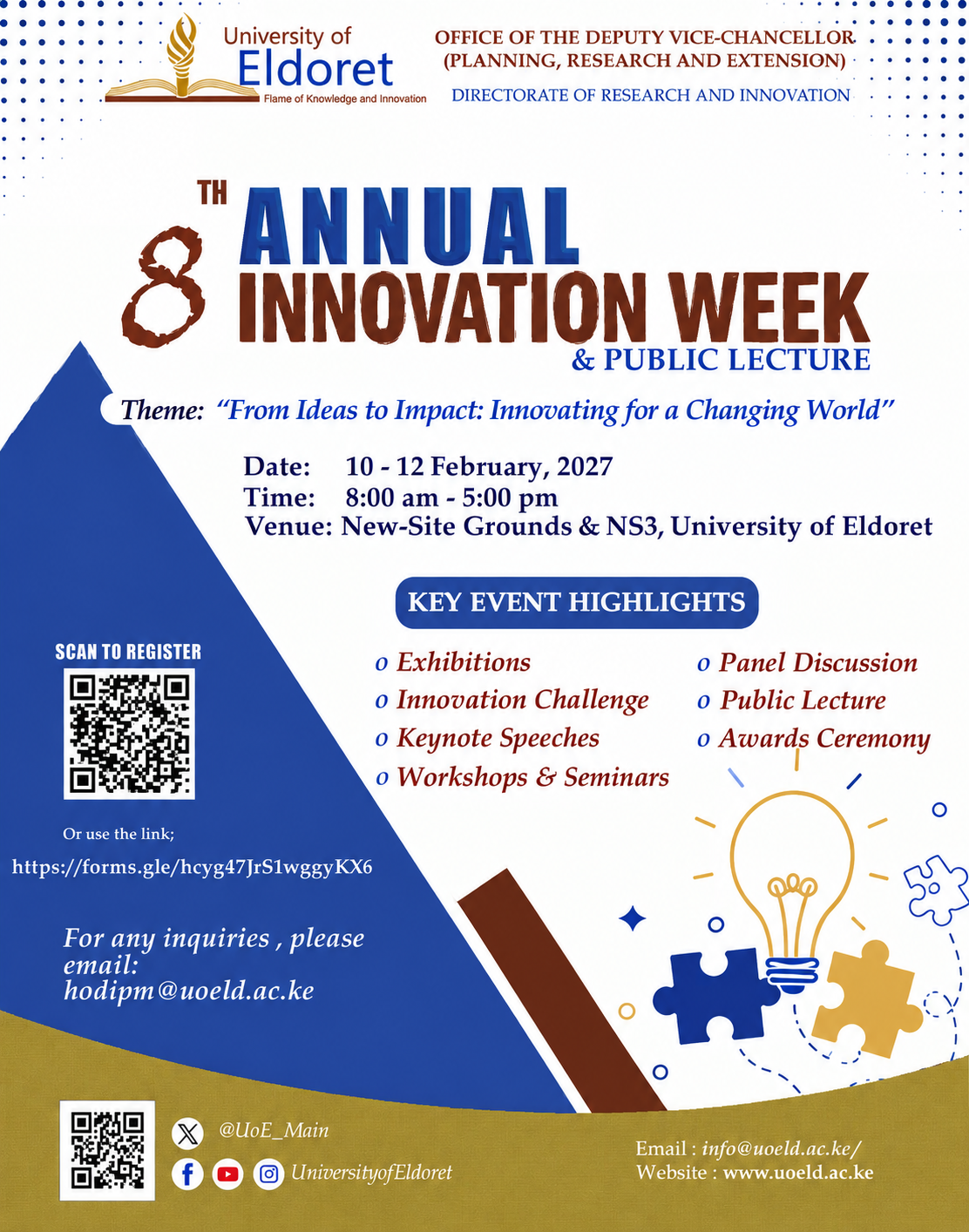 8th Annual University of Eldoret Innovation Week and Public Lecture