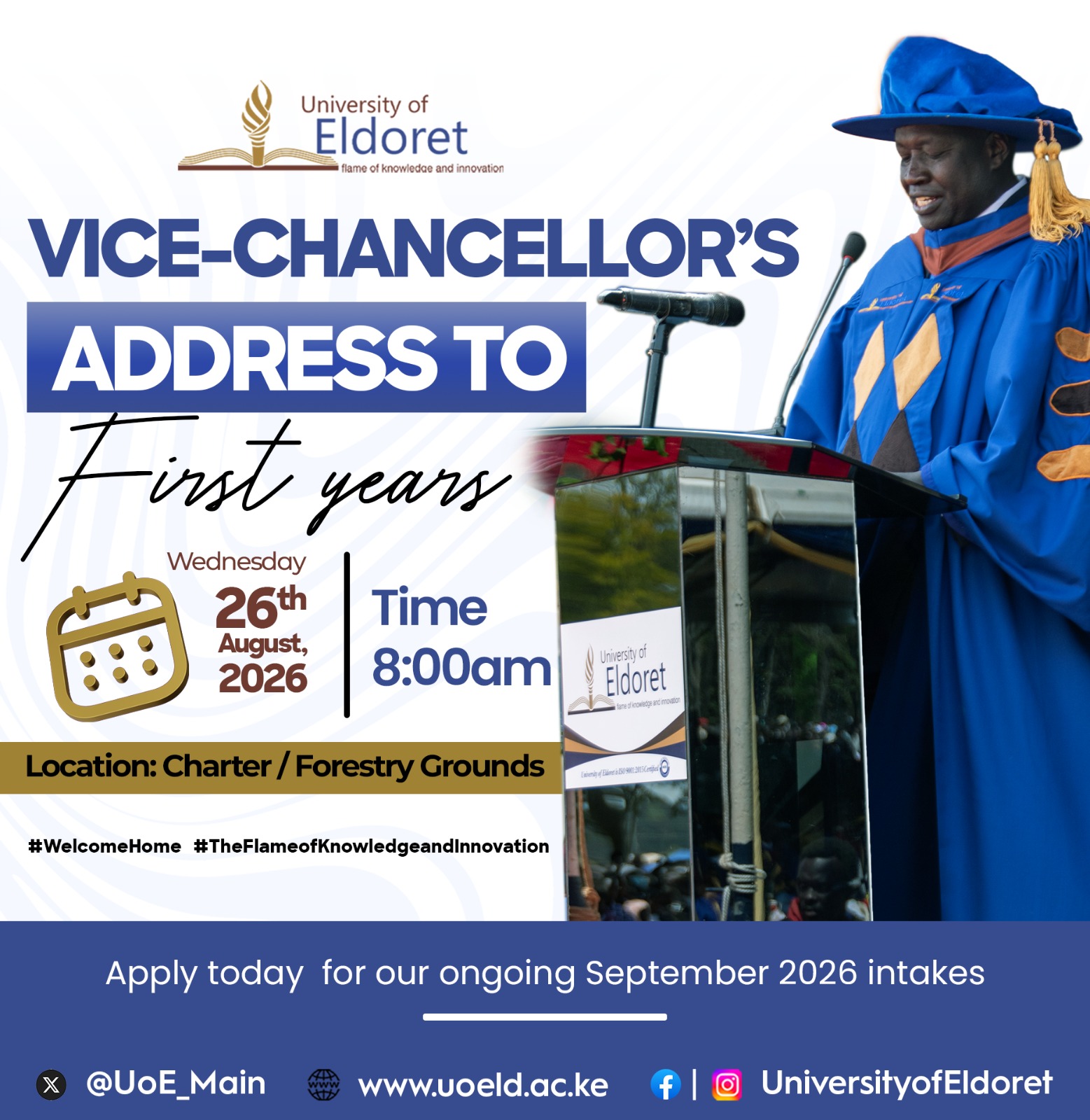 VC Address to First Year Students