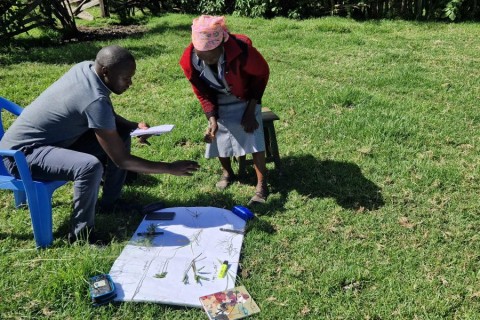 Daniel carrying out CDA with a farmer
