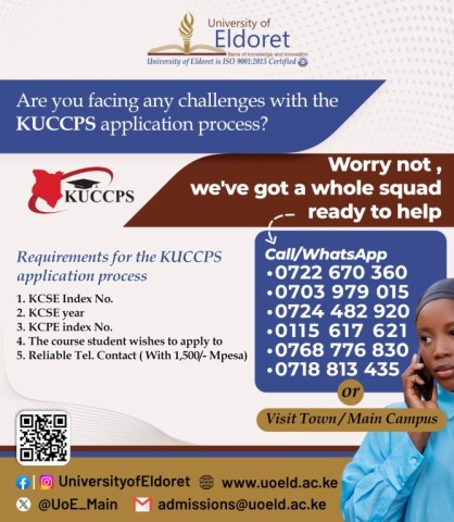 KUCCPS portal is now Open for 2026/2027 placement